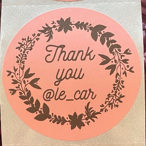 100 CUSTOM THANK YOU STICKERS with your Closet name- Floral Design - Picture 1 of 11